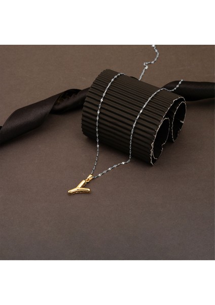 Balon Formlu Y Harfi Kolye Ucu 14 Ayar Altın fırsatları