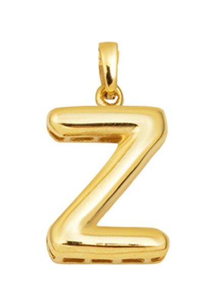 14 Ayar Altın Balon Z Harfi Kolye Ucu
