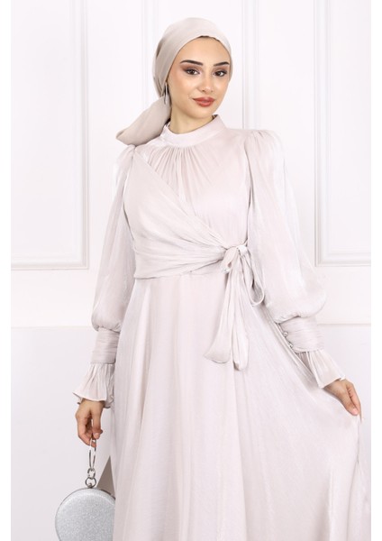 Taş Yan Bağlamalı Kol Detaylı Abiye fırsatları