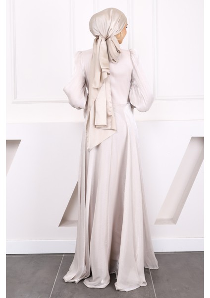 Taş Yan Bağlamalı Kol Detaylı Abiye indirimleri