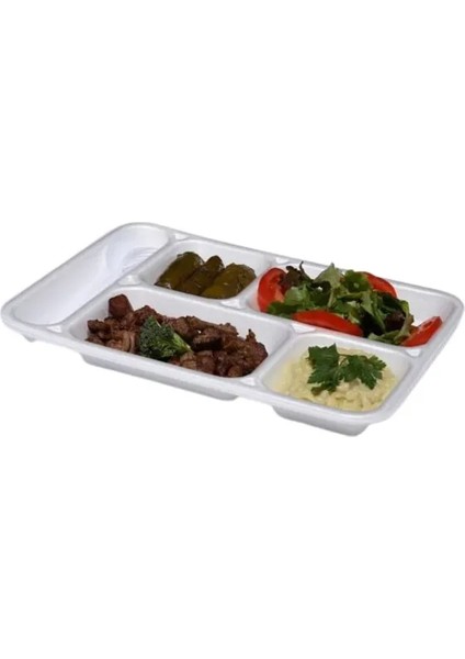 5 Gözlü Tabldot Köpük Tabak 100 Adet Köpüktabak fiyatları