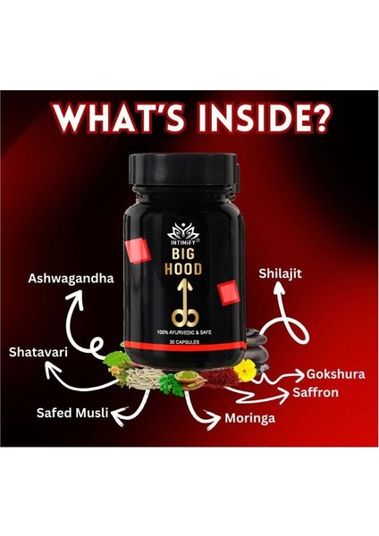 Intımıfy Big Hood Erkekler Için Lü Takviye 30'lu x 2 Ad+Afrodizayn Masaj Yağı fiyatları