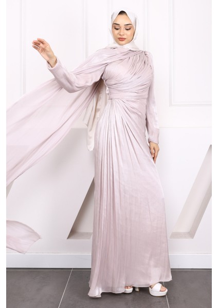 Taş Önü Büzgülü Abiye