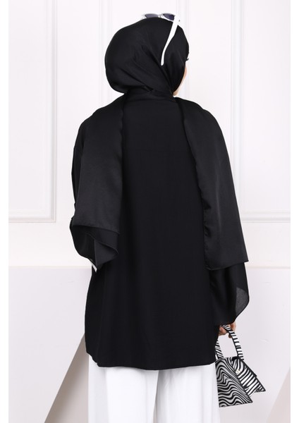 Siyah Ön Bağlamalı Modal Kimono fırsatları