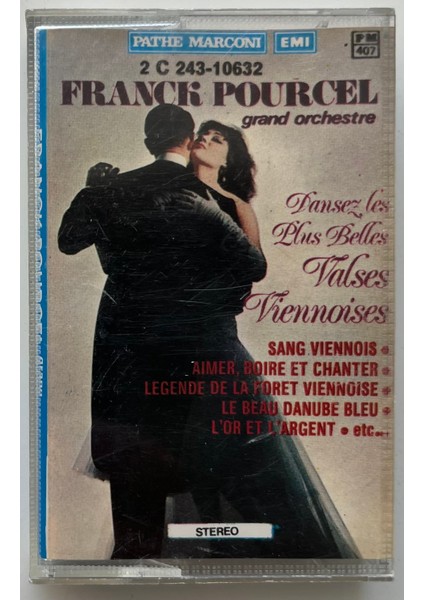 Frank Pourcel Les Plus Belles Valses Viennoise Kaset (Orijnal Dönem Kağıt Baskı Kaset)