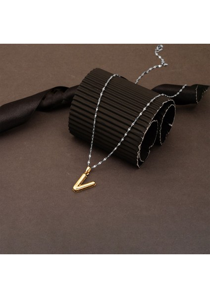 Kadın 14 Ayar Altın Balon V Harfi Kolye Ucu fırsatları