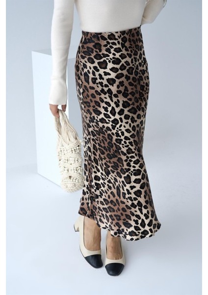Midi Saten Etek - Leopar indirimleri