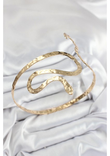 Bfs Pirinç Yılan Model Gold Renk Kadın Pazu Bileklik