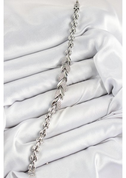 Bfs Pirinç Zirkon Taşlı Balık Kuyruğu Model Gümüş Renk Kadın Bileklik fiyatları