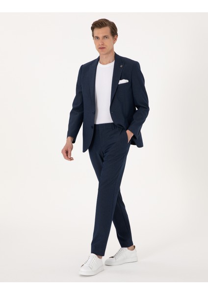 Erkek Lacivert Ex. Slim Fit Takım Elbise 50302426-VR033 fırsatları