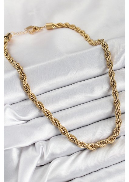 Bfs 316L Çelik Burgu Model Gold Renk Kadın Kolye fiyatları