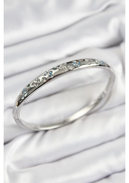 Bfs Pirinç Zirkon Taşlı Kelebek Model Gümüş Renk Kadın Kelepçe