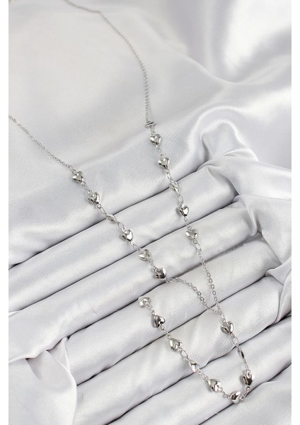 Bfs Pirinç Zirkon Taşlı Kalp Model Gümüş Renk Y Kolye fiyatları