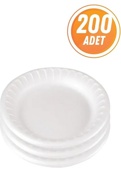 17CM Köpük Tabak 200 Adet Köpük Tabak