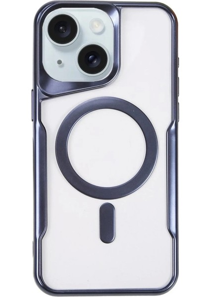 Bfs iPhone 14 Kılıf Boyi Magsafe Silikon Kapak - Lacivert