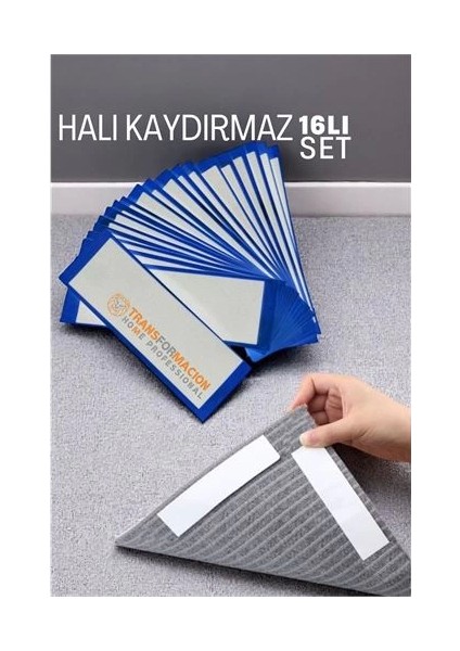 Halı Kaydırmaz - Halı Kilim Yolluk Kayma Önleyici Yapışkan 16 Lı Set