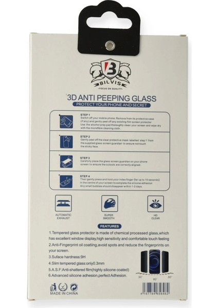 Bfs iPhone 14 Bilvis Hayalet Cam Ekran Koruyucu modelleri