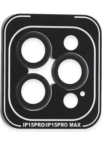 Bfs iPhone 15 Pro Max Pvd Metal Kamera Lens - Siyah