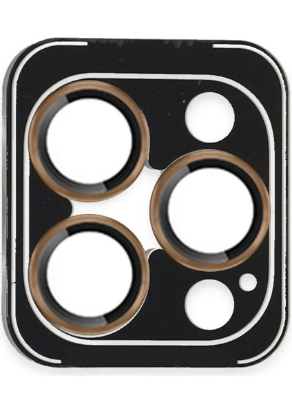 Bfs iPhone 16 Pro Max Pvd Metal Kamera Lens - Gold