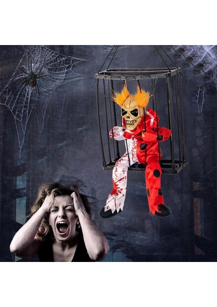 Bfs Hareketli Sesli Sensörlü Mahkum Joker Iskelet Dekorasyon 22X27 cm fırsatları