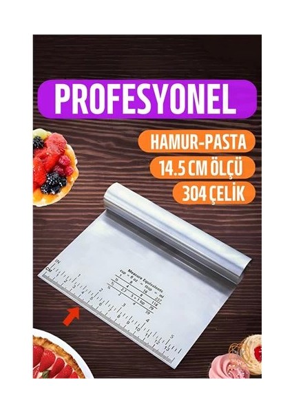Bfs Hamur Kesici Spatula Profesyonel 304 Paslanmaz Çelik