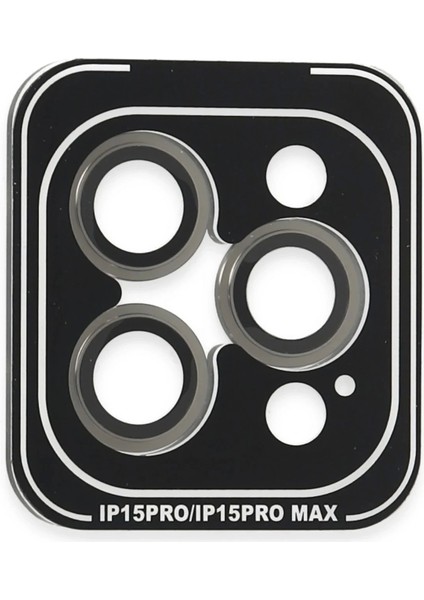 Bfs iPhone 15 Pro Max Pvd Metal Kamera Lens - Gri