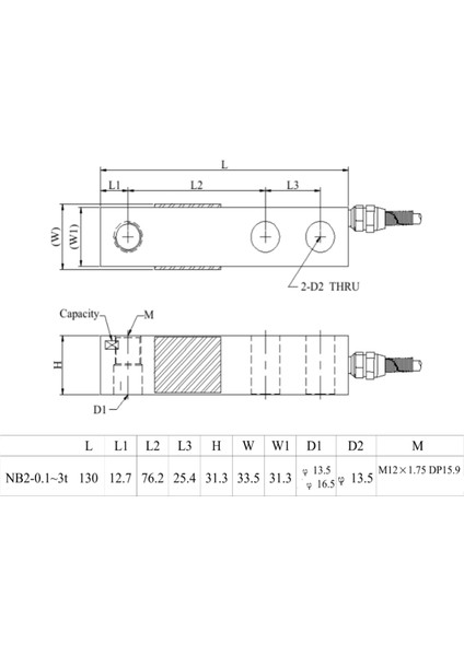 Loadcell Nb2 1 Ton Lama Tipi Loadcell Yük Hücresi ( Ayak Dahil ) fiyatları
