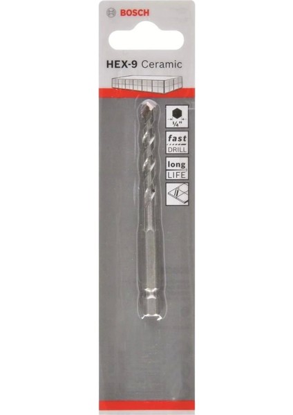 Bosch Hex-9 Ceremic Matkap Ucu 10X90 mm