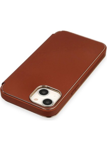 Bfs iPhone 14 Kılıf Dolpin Kapaklı - Kahverengi indirimleri