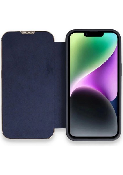 Bfs iPhone 13 Pro Kılıf Dolpin Kapaklı - Lacivert