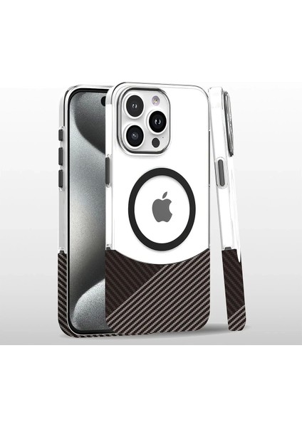 Bfs iPhone 16 Pro Max Carbon Puzzle Magsafe Kapak - Gri