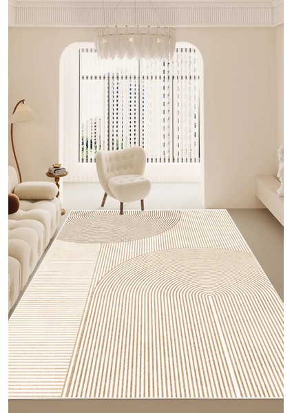 Dijital Kaymaz Iskandinav Yıkanabilir Vizon Bej Salon Halısı Mutfak Halısı Koridor Halısı Yolluk DC-7185