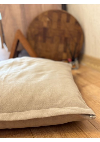 Mat Kadife Yer Minderi Puf Kırlent Kılıfı 70X70(SADECE Kılıf)