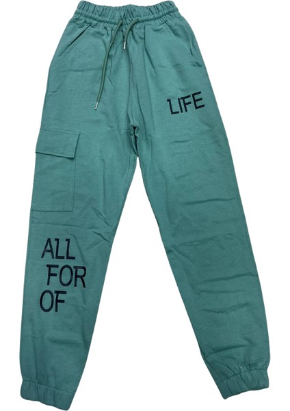 Yeşil Kız Çocuk Eşofman Altı Kompak Kumaş