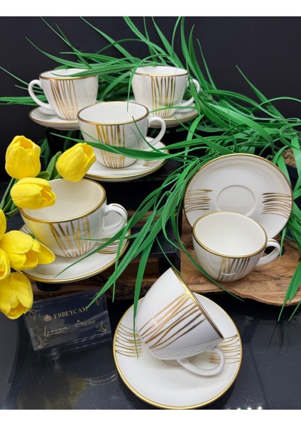 Esbey Cam Özel Tasarım Porselen Neskafe Takımı modelleri