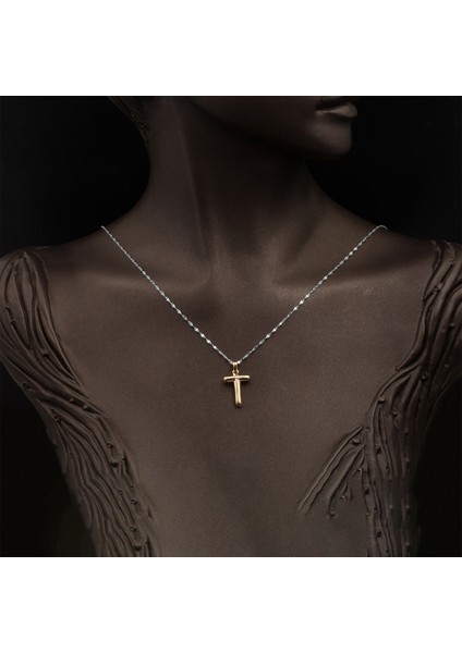 Balon Tasarımlı T Harfi Kolye Ucu 14 Ayar fiyatları