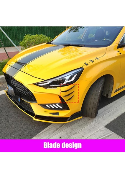 Her Araca Uyumlu Ithal Piano Black 6'lı Kanatlı Tampon Bıçağı Tampon Bıçak fiyatları
