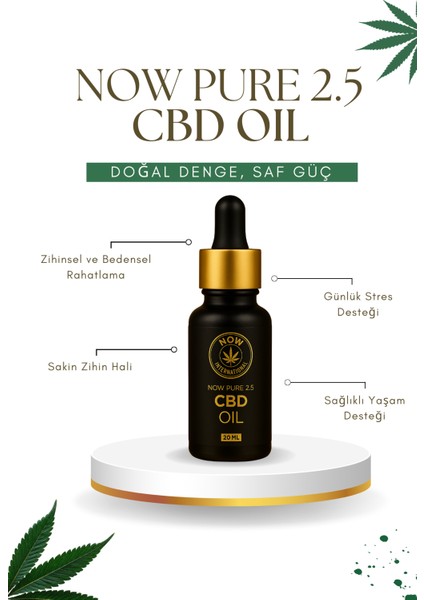 Pure 2.5 C.B.D. Yağı 2.5% 20 ml fiyatları