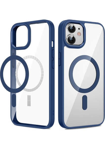 Iphone 11 Uyumlu Köşeli (12 Görünümlü) Kamera Çıkıntılı Kenarı Renkli Hassas Butonlu Magsafe Kılıf
