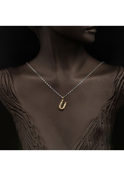 Balon Ü Harfi 14 Ayar Altın Kolye Ucu fiyatları