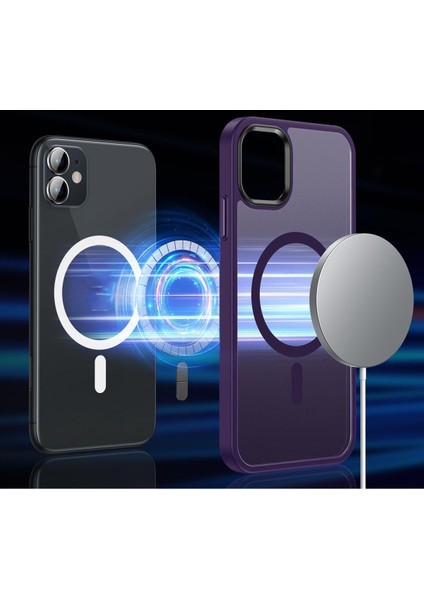 Iphone 11 Uyumlu Köşeli (12 Görünümlü) Kamera Çıkıntılı Kenarı Renkli Hassas Butonlu Magsafe Kılıf fiyatları