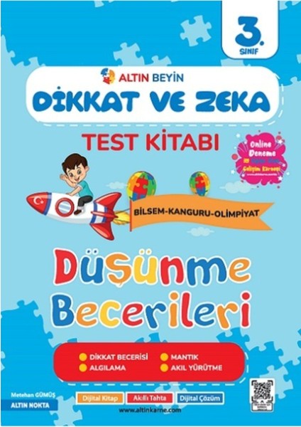 3. Sınıf Altın Beyin Dikkat ve Zeka Kitabı