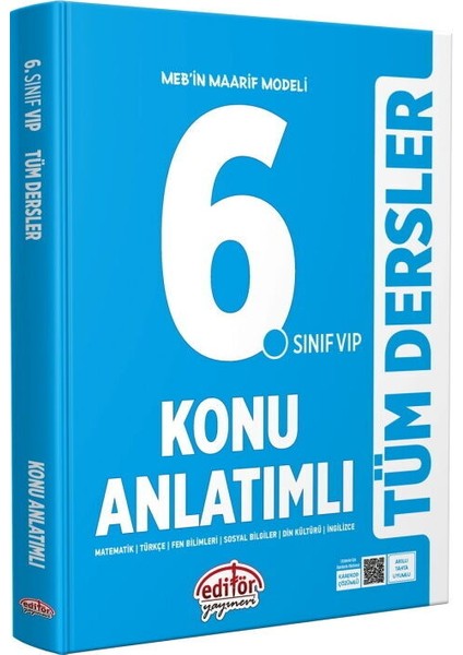 Editör Yayınları 6. Sınıf Vıp Tüm Dersler Konu Anlatımlı