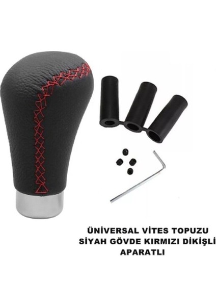 Vites Topuzu Kaliteli 5 Ileri Mandalsız Siyah-Kırmızı