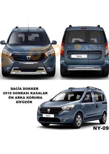 Dacia Dokker Ön ve Arka Tampon Koruma Difüzör Dokker 2019 Sonrası Modeller Dokker Ön Arka Difüzör fiyatları