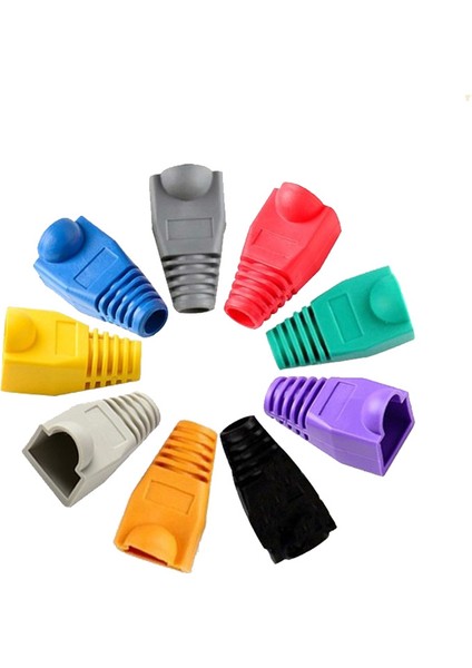 M107KB RJ45 Kılıf/15 Adet-Cat6 CAT6E Cat5 CAT5E UYUMLU/RJ45 Siyah Kılıf BOOT-RJ45 Cat5 Cat6 Kılıf