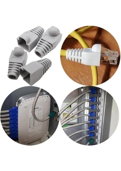 M107KB RJ45 Kılıf/15 Adet-Cat6 CAT6E Cat5 CAT5E UYUMLU/RJ45 Siyah Kılıf BOOT-RJ45 Cat5 Cat6 Kılıf fiyatları