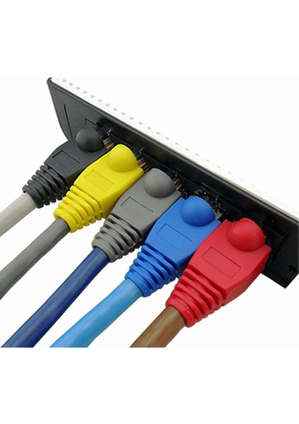 M107KB RJ45 Kılıf/15 Adet-Cat6 CAT6E Cat5 CAT5E UYUMLU/RJ45 Siyah Kılıf BOOT-RJ45 Cat5 Cat6 Kılıf indirimleri