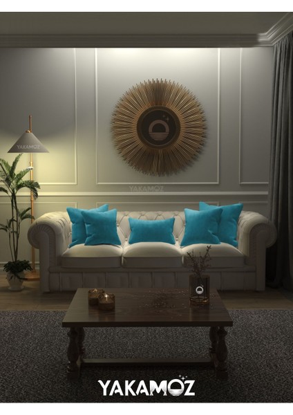 Firuze Taşı Mavisi Kırlent , Yastık Kılıfı Kadife Görünümlü Velvet Touch Serisi fiyatları
