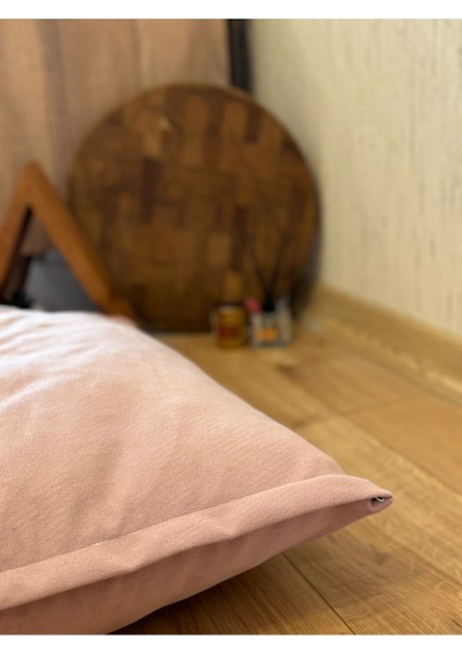 Mat Kadife Yer Minderi Puf Kırlent Kılıfı 70X70(SADECE Kılıf)
